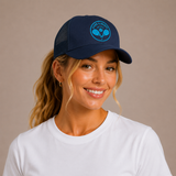 Love4Padelunisex navy blue trucker cap with light blue logo