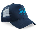Love4Padelunisex navy blue trucker cap with light blue logo