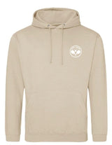 Love4Padel Beige unisex cotton hoodie with white logo