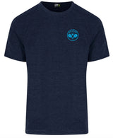 Love4Padel navy blue unisex cotton t-shirt with light blue logo