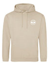 Love4Padel Beige unisex cotton hoodie with white logo