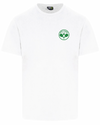 Love4Padel white unisex cotton t-shirt with wimbledon green logo
